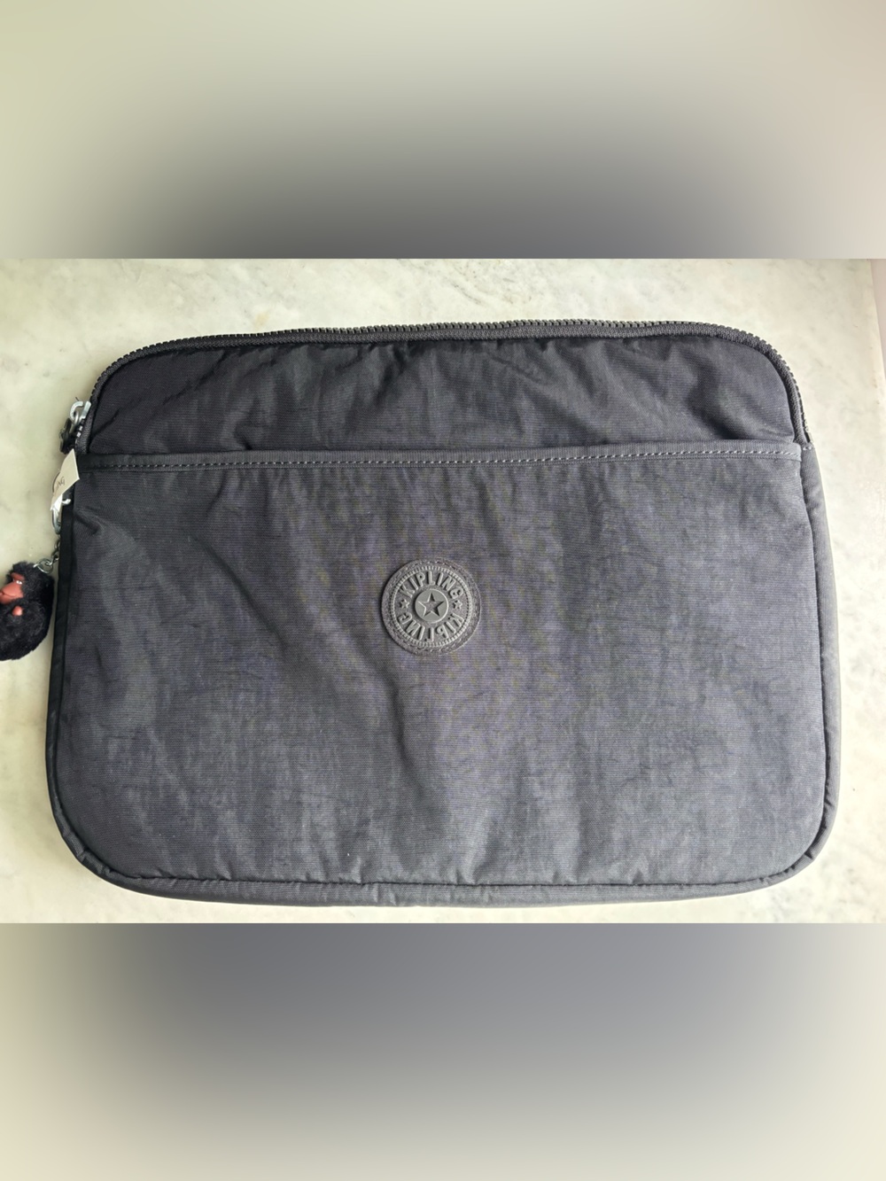Kipling Black Laptop Sleeve with Front Pocket